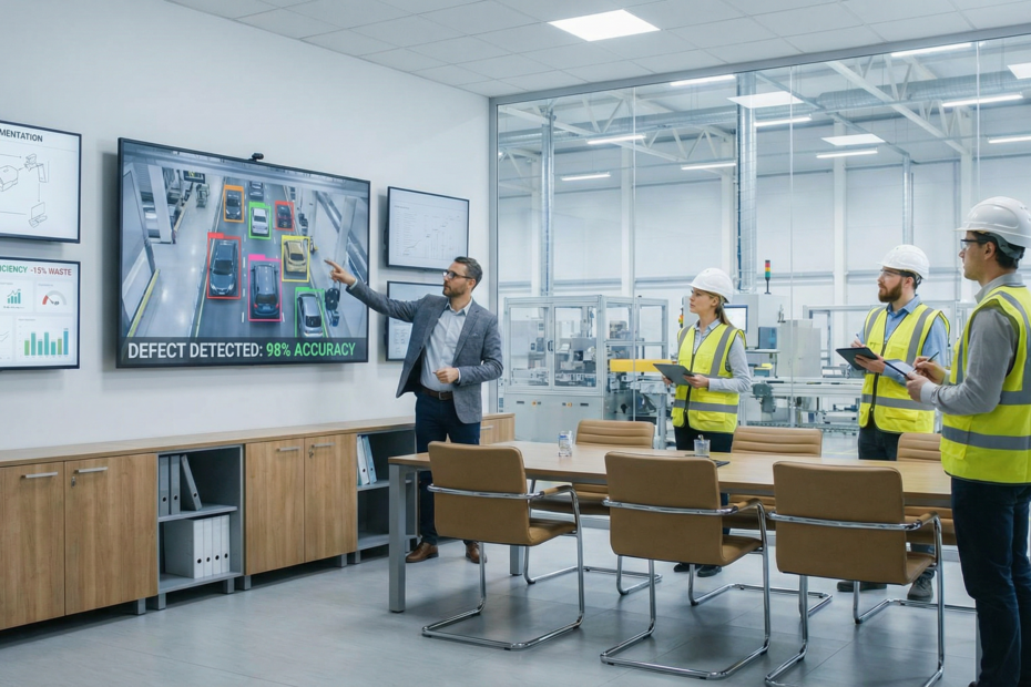 Computer vision consulting engagement for manufacturing - demonstrating defect detection system