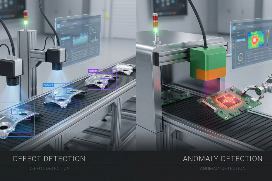 Comparison of defect detection and anomaly detection approaches in factory quality inspection